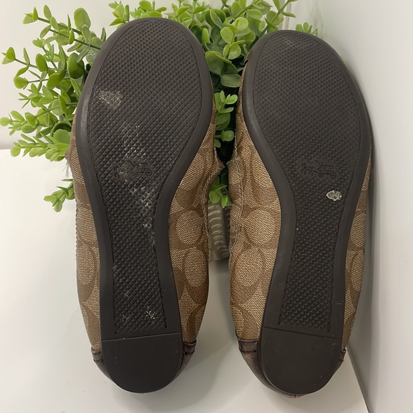 Coach Chelsea Ballet Flats Canvas Leather Toe Cap, Women's Size 6.5 - Picture 11 of 15